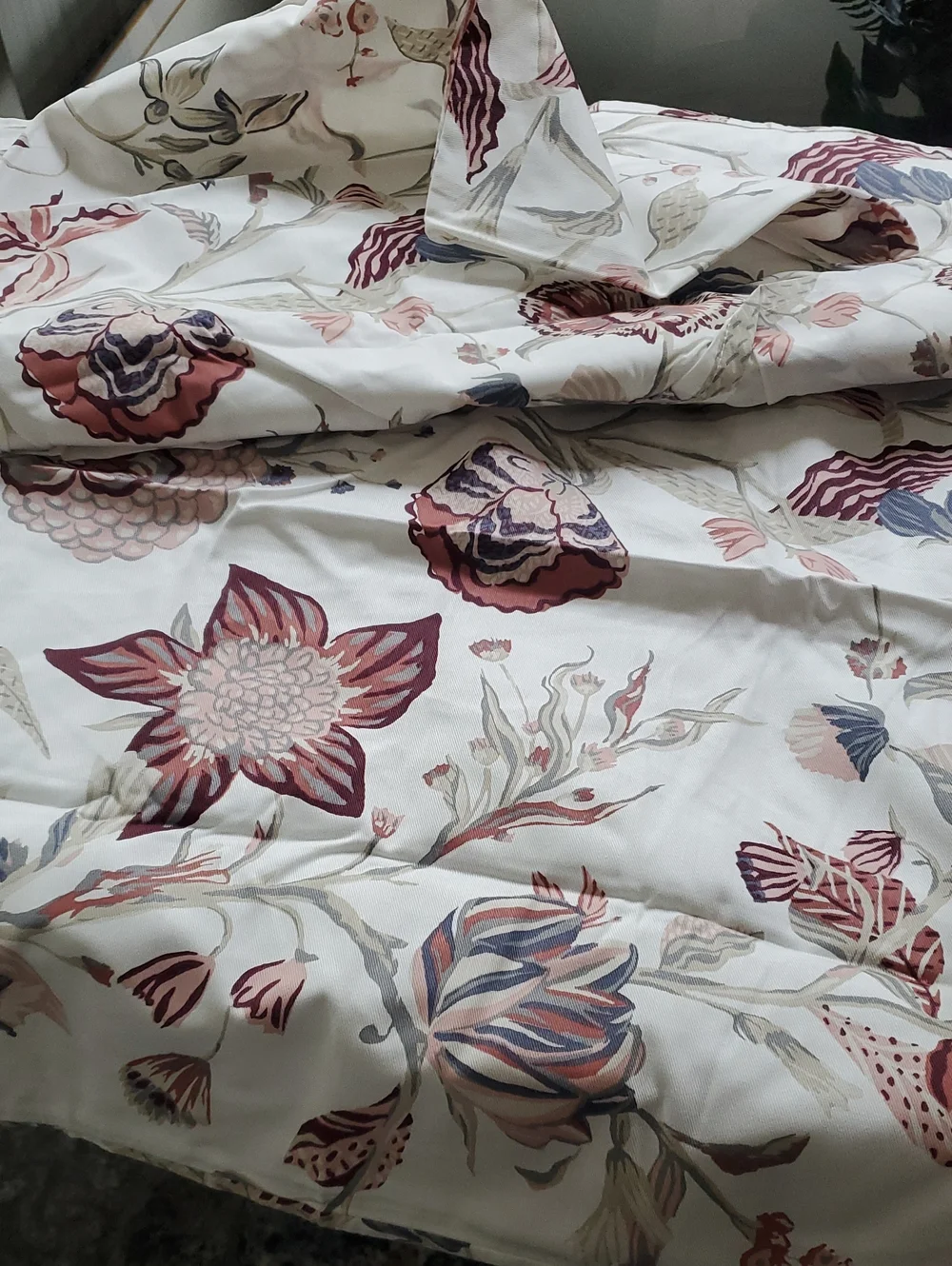 New Threshold Floral Duvet Cream/Rose/Mauve Full/Queen w/Shams